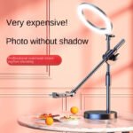 Supporto per Riprese dall’Alto con Smartphone – Ideale per Fotografia di Cibo, Disegno e Live Streaming. Portacellulare da Scrivania Regolabile con Doppia Posizione Fotocamera e Luce Integrata