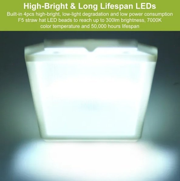 LED Solar Powered Stair Lights Dusk-To-Dawn Waterproof Garden - Image 4