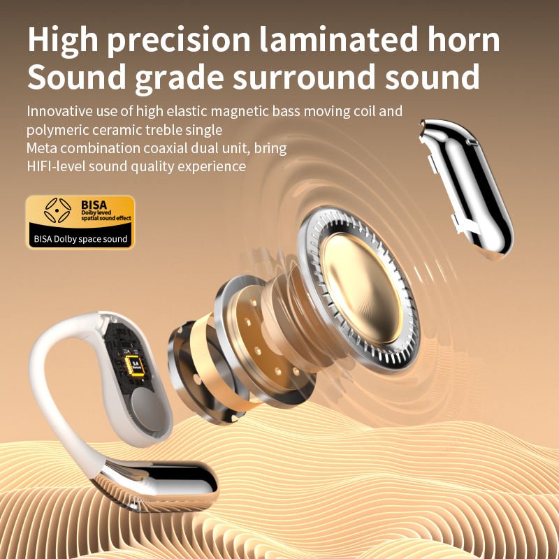 Active noise cancelling earphones wireless 5.3 noise-cancelling earphones hand free wireless headphones with mic Q16PRO - Image 4