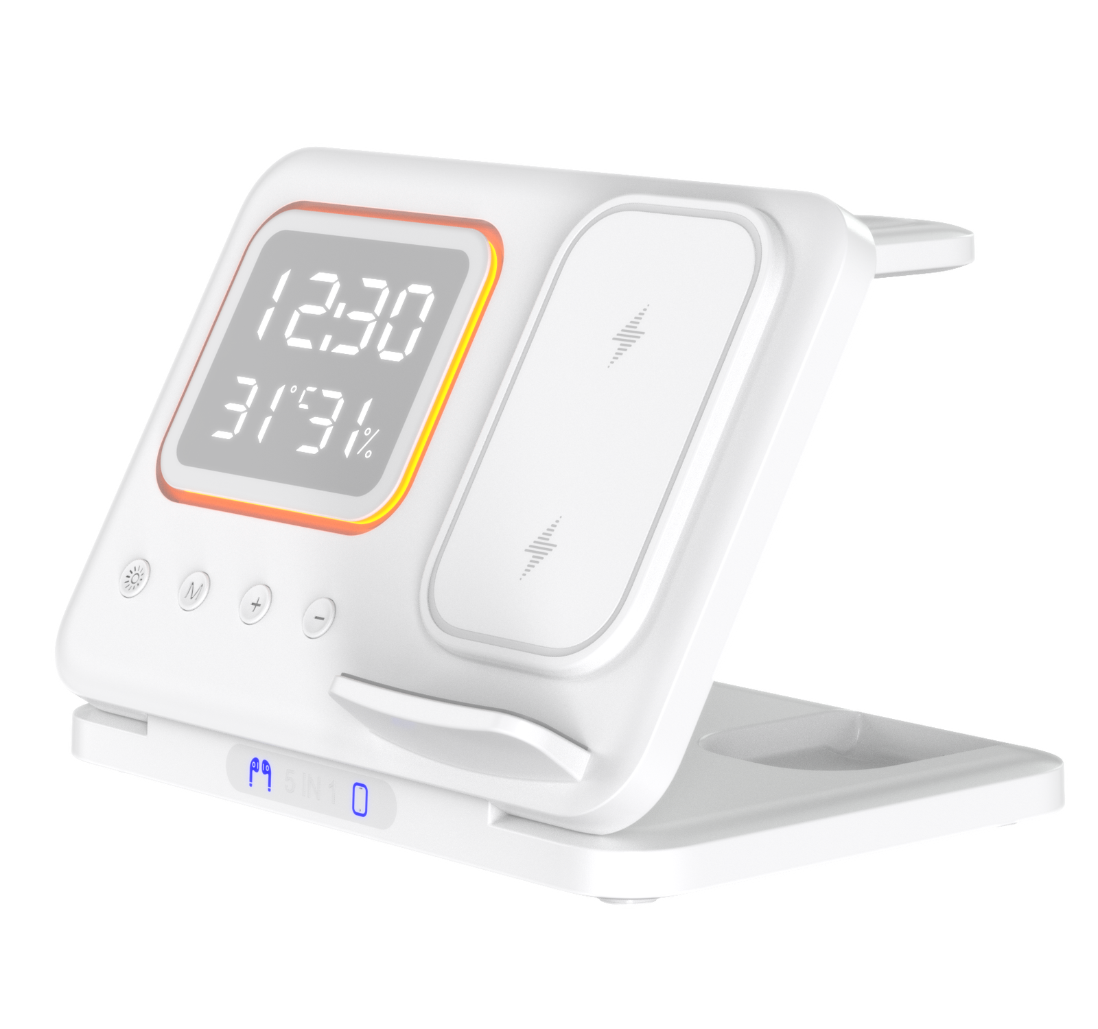 Phone Stand Tabletop 15w Fast Charging 5 in One Universal Wireless Charger Desk Charger for Iphone - Image 7