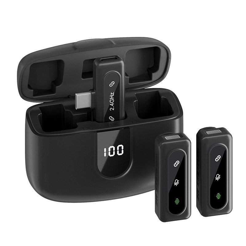 Wireless lavalier microphone J50 intelligent noise reduction digital display charging compartment digital display mini microphone - Image 5