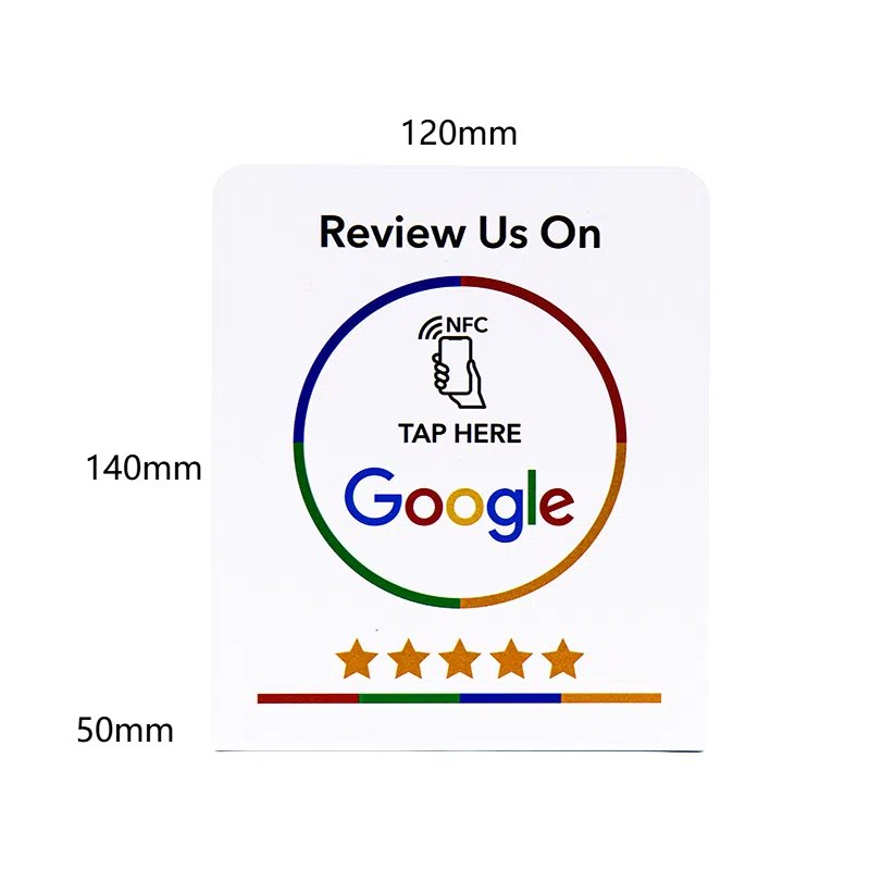 Google comment card NFC standing card NTAG213URL written into Apple Android phone touch NFC review card - Image 4