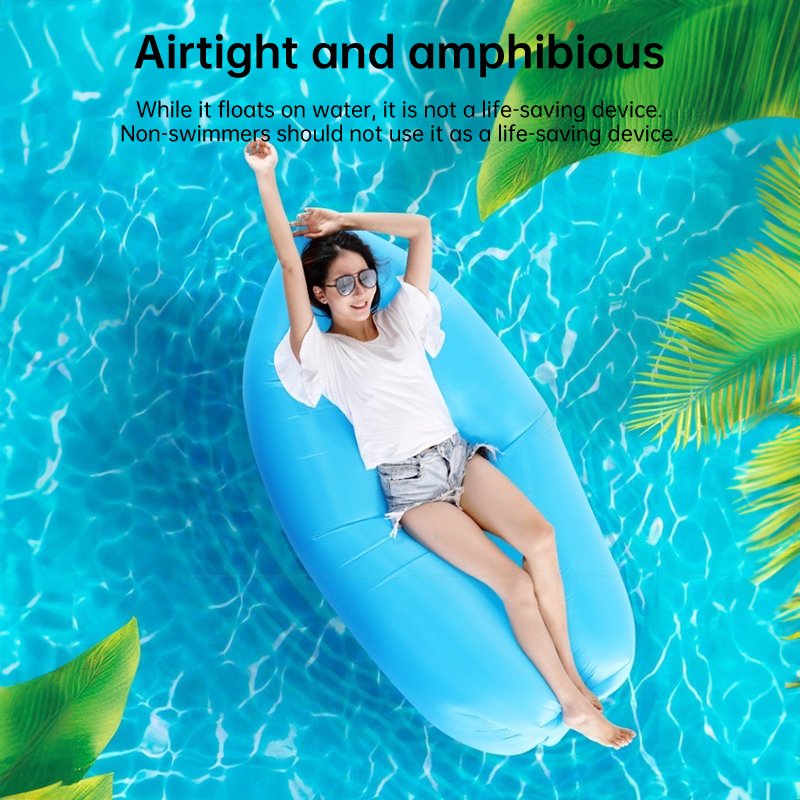 Outdoor lazy inflatable sofa Portable beach air sofa Foldable inflatable camping sofa bed One-person sleeping bag - Image 13