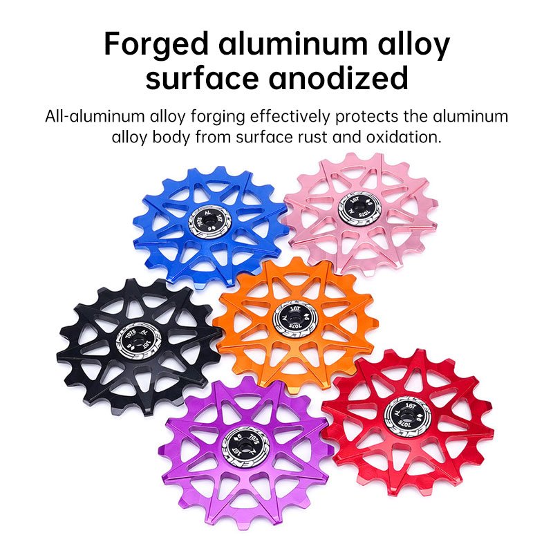 Bicycle Rear Derailleur Jockey Wheel Ceramic Bearing Aluminum Alloy 10T 12T 14T 16T Positive Negative Tooth for MTB Road Bike - Image 31