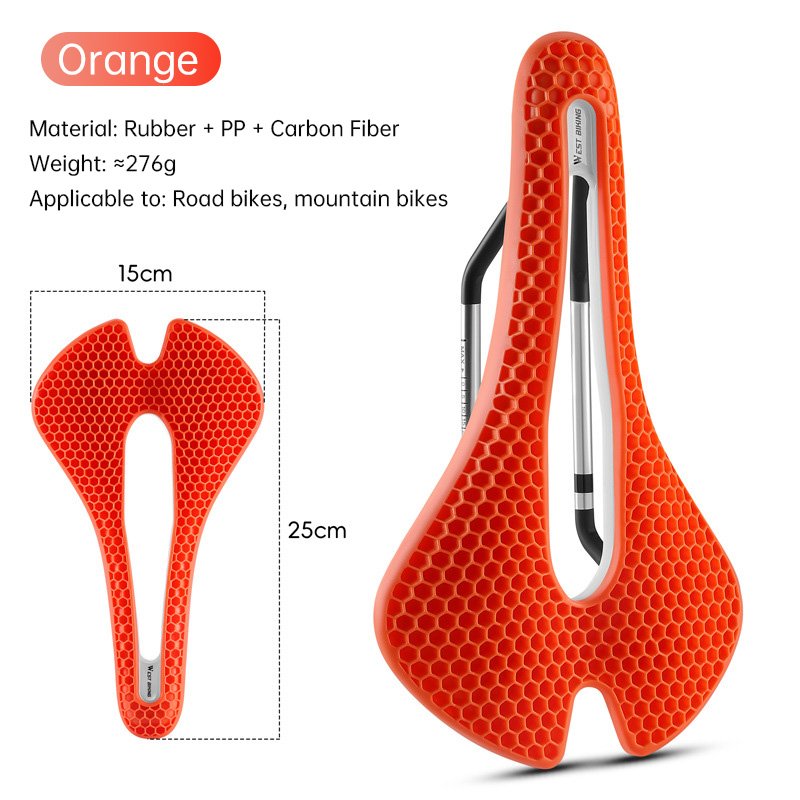 WEST BIKING TPE Honeycomb Breathable Bike Saddle – for racing, road, MTB - Image 5