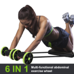 Trainer addominale multifunzionale con ruota, piastra rotante e corda di trazione premium