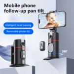 Supporto P02 con tracciamento automatico del volto, rotazione a 360°, stabilizzatore gimbal da tavolo per smartphone e treppiede per vlog e dirette live