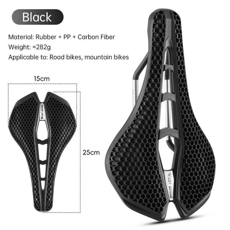 WEST BIKING TPE Honeycomb Breathable Bike Saddle – for racing, road, MTB - Image 12