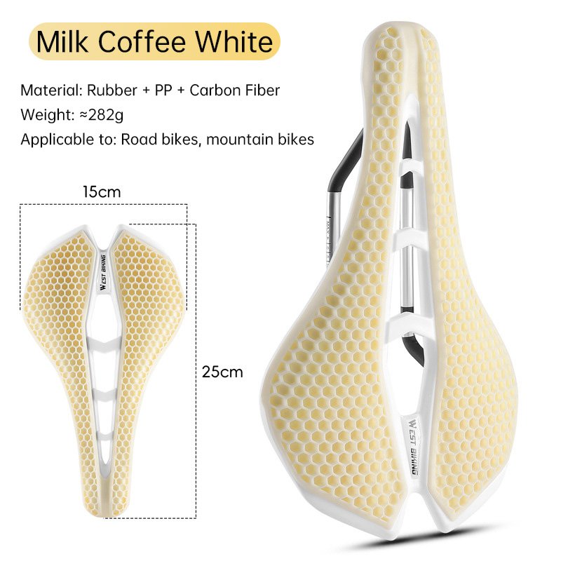 WEST BIKING TPE Honeycomb Breathable Bike Saddle – for racing, road, MTB - Image 9