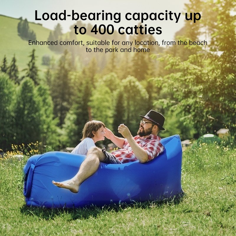 Outdoor lazy inflatable sofa Portable beach air sofa Foldable inflatable camping sofa bed One-person sleeping bag - Image 11