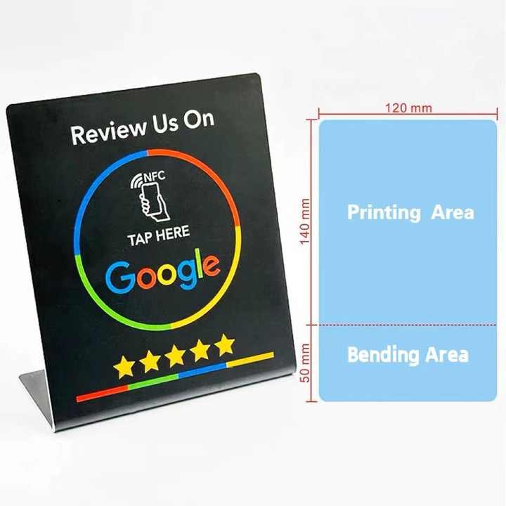 Google comment card NFC standing card NTAG213URL written into Apple Android phone touch NFC review card - Image 6