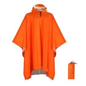 Waterproof Hooded Rain Coat/Poncho: Lightweight, for Outdoor Hiking/Fishing/Climbing (Unisex)