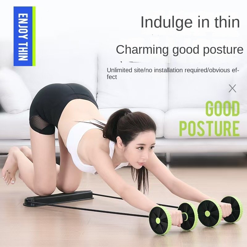 Cross-border Multi-functional Abdominal Trainer Ab Wheel Twist Plate Ab Roller Premium Rotating with Pull Rope Ab Roller - Image 3