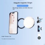 SH‑126 Luce LED Magnetica per Smartphone – Lampada Fotografica da Scrivania con Specchio, Ideale per Videoconferenze, Live Streaming e Illuminazione Portatile