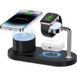 MagSafe a ventosa magnetica tre‑in‑uno, compatibile con iPhone, ricarica wireless da 15W
