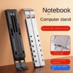 Supporto per laptop pieghevole portatile N3 in alluminio con base ventilata e rialzo stabile da scrivania
