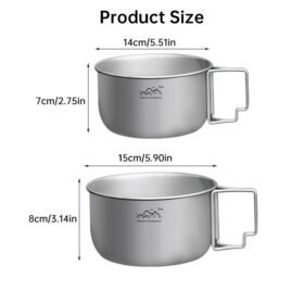 Titanium Alloy Camping Pot - Lightweight Collapsible Outdoor Cooking Pot