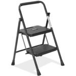 Scala domestica portatile a 3 gradini – con fibbia di sicurezza, stabile e sicura