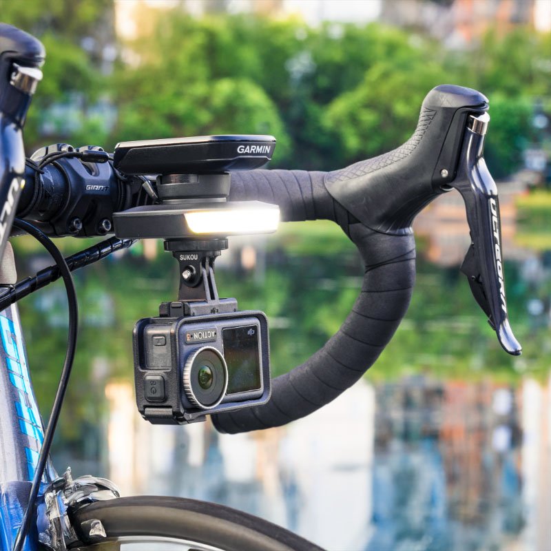 Rechargeable Bike Light - 6 Mode LED Headlight with Computer Mount, IPX6 Waterproof for Day & Night Cycling - Image 2