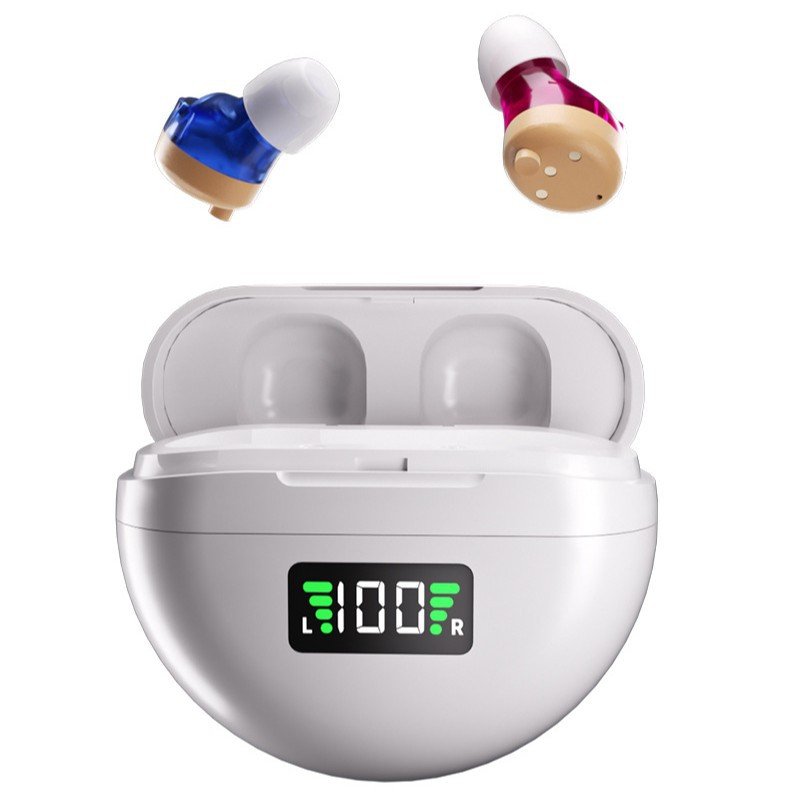 Smart Noise-Canceling Behind-the-Ear Hearing Aid with Magnetic Charging Case - Image 4