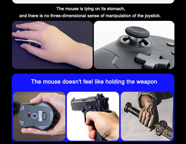 Shooting Game Mouse Gun style Vertical Handle Grip Trigger Features Pistol Vertical Dedicated Wired Peripheral - Image 2