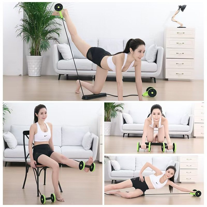 Cross-border Multi-functional Abdominal Trainer Ab Wheel Twist Plate Ab Roller Premium Rotating with Pull Rope Ab Roller - Image 4