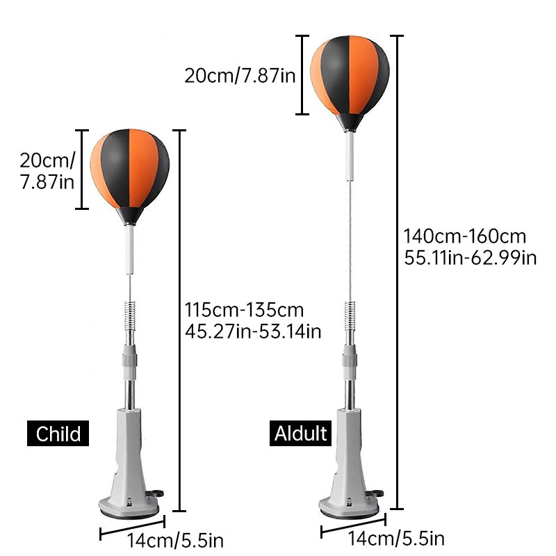 Adjustable Height Freestanding Punching Bag (45-67 Inches) - Reflex Training Ball for Boxing, Home Gym & Fitness - Image 8