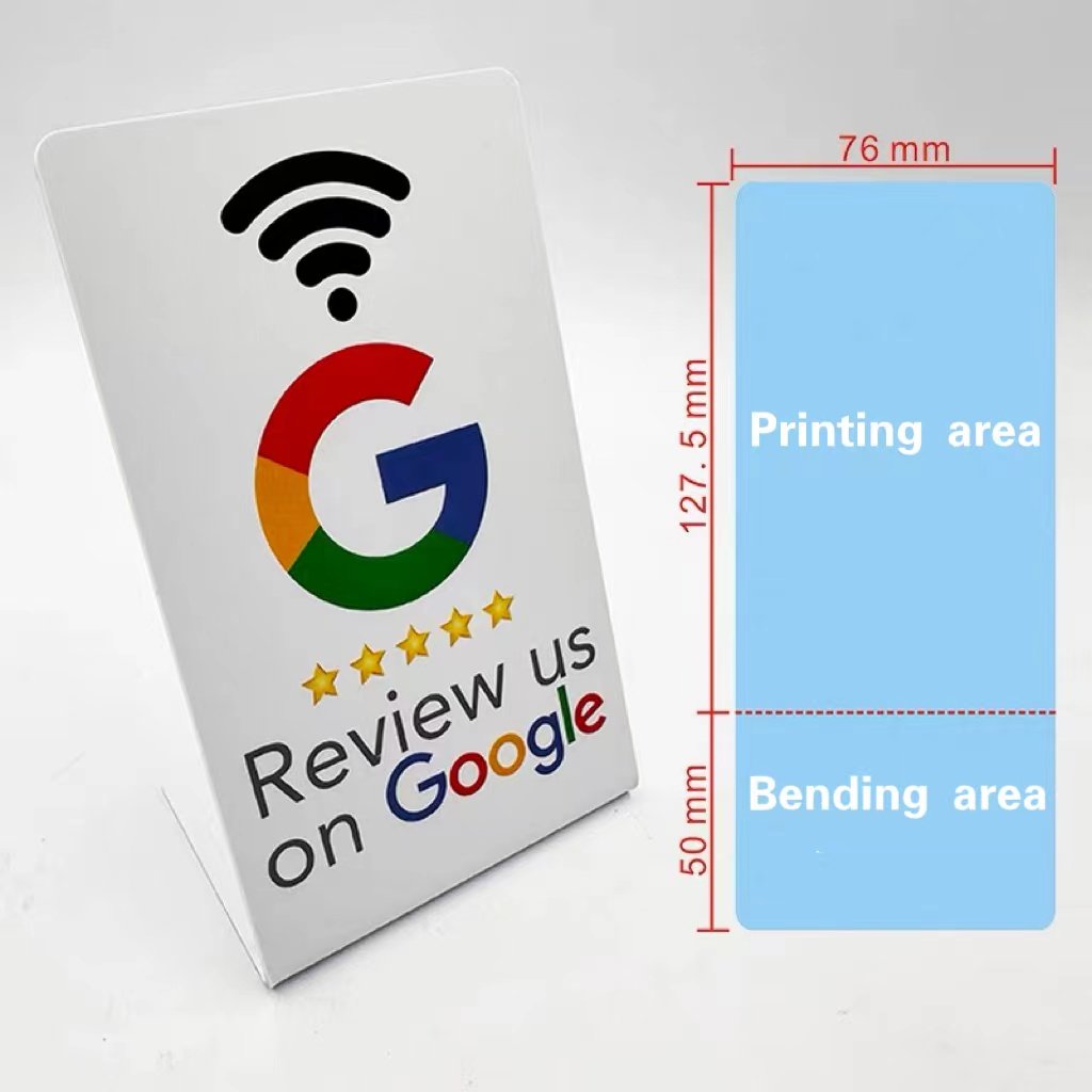 Google comment card NFC standing card NTAG213URL written into Apple Android phone touch NFC review card - Image 2