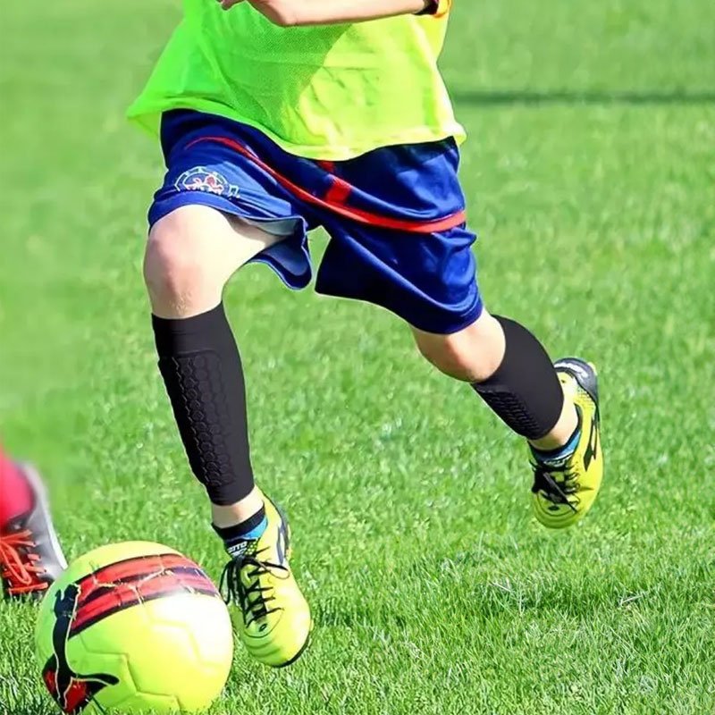 Honeycomb Padded Sport Leg Guards – Breathable Anti-Collision Shin & Leg Protection for Soccer, Skiing, Basketball & Cycling - Image 6