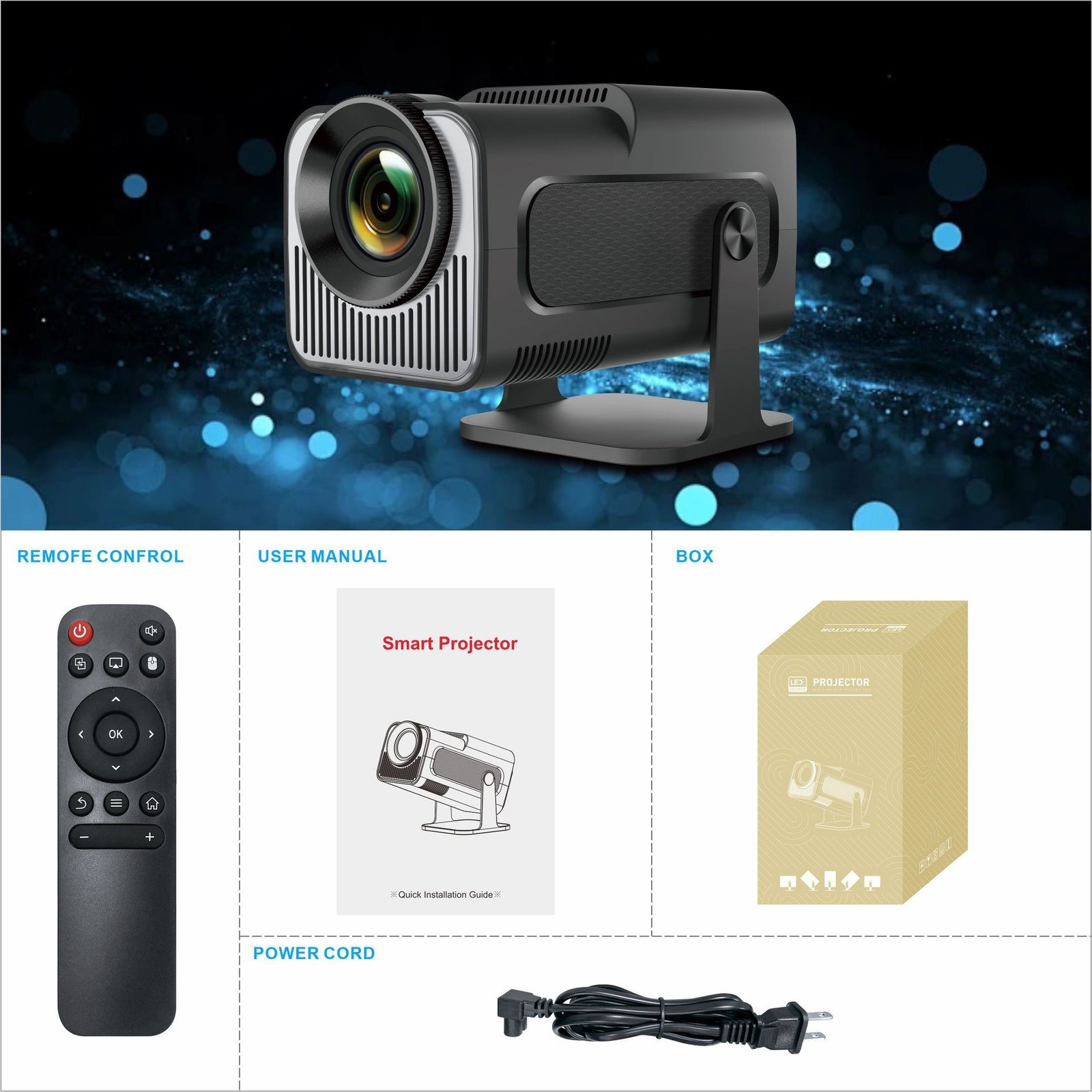 HY320 HD Projector 4K Short Focus Home Cinema Wall Projection - Image 4