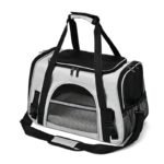 Borsa trasportino pieghevole ed espandibile per animali domestici – borsa da viaggio traspirante in rete per gatti/cani, convertibile a tracolla per piccoli animali