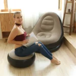 Materasso ad aria gonfiabile – poltrona pigra multifunzione con poggiapiedi, per casa e outdoor