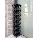 Stackable Plastic Shoe Rack, Vertical Dustproof Shoe Organizer
