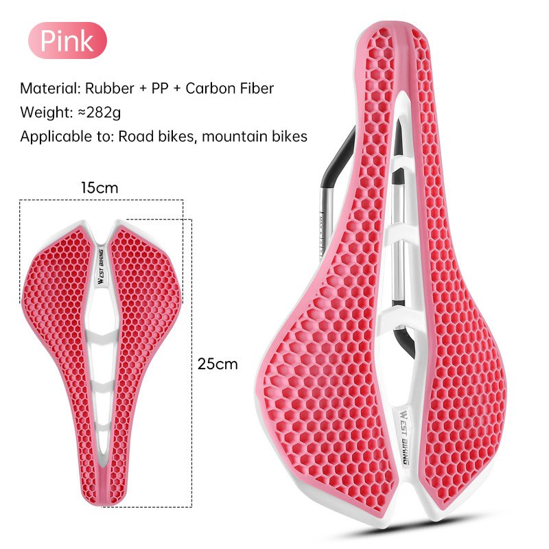 WEST BIKING TPE Honeycomb Breathable Bike Saddle – for racing, road, MTB - Image 7