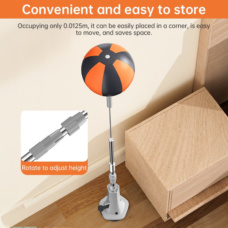 Adjustable Height Freestanding Punching Bag (45-67 Inches) - Reflex Training Ball for Boxing, Home Gym & Fitness - Image 5