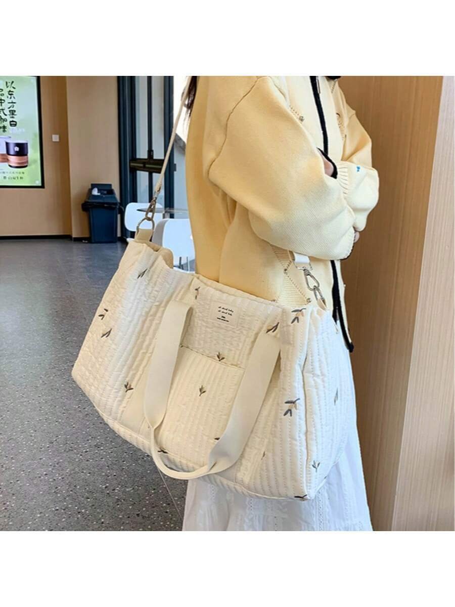 Embroidered Travel Bag Large Capacity Luggage Bag Lightweight Carry-on Handheld Shoulder Bag Boston Bag - Image 17