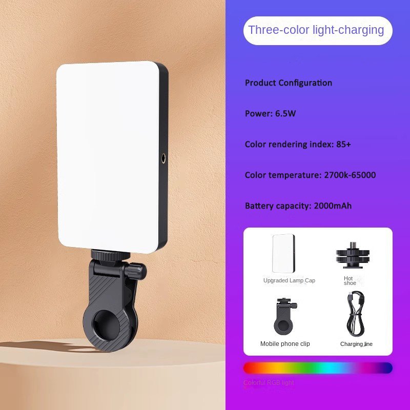 Cross-border Mobile Live Streaming Video Photography Fill Light LED Flash Light Camera Lighting Lamp Video Conference VLOG Lamp - Image 7