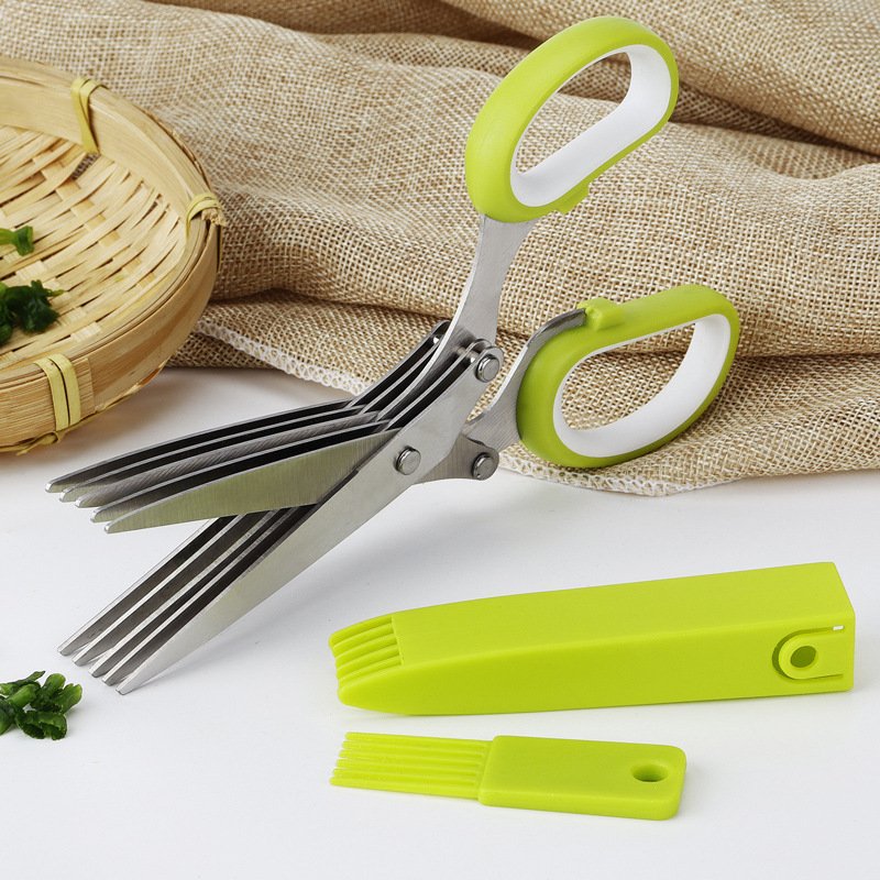 Five-Layer Scissors Stainless Steel Multi-Layer Scissors For Kitchen Use