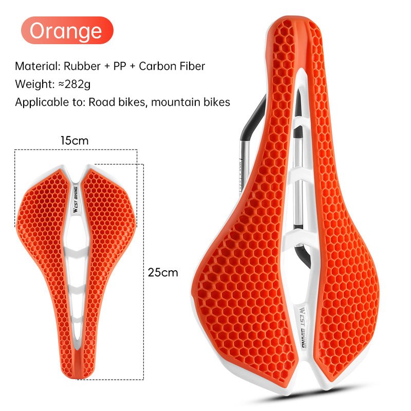 WEST BIKING TPE Honeycomb Breathable Bike Saddle – for racing, road, MTB - Image 11
