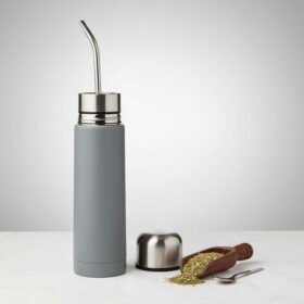 Mate Tea Travel Mug - Brazilian Filter Straw, Insulated Bullet Bottle, 3-in-1 Portable Mate Gourd Kit