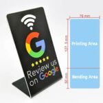 Scheda NFC Google per recensioni, card da tavolo NTAG213 con URL integrato per telefoni Apple e Android