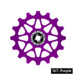 Rotella del deragliatore posteriore per bicicletta – cuscinetto ceramico in lega di alluminio 10T/12T/14T/16T, denti positivi e negativi per MTB e bici da strada