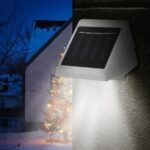 Lampada solare da esterno 20 LED – sensore crepuscolare, IP65 impermeabile per scale e giardino
